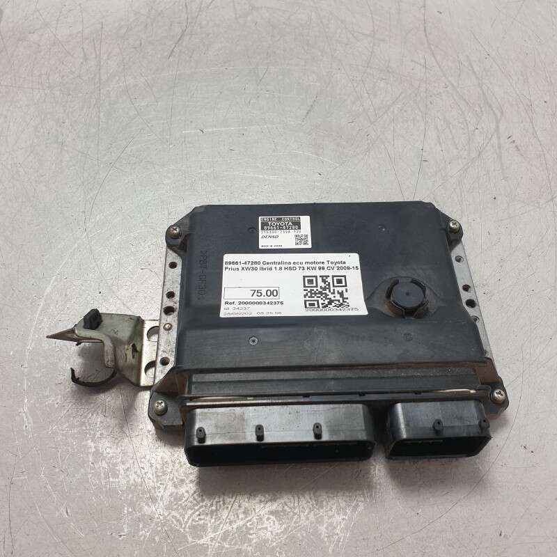 89661-47280 Centralina ecu motore Toyota Prius XW30 Ibrid 1.8 HSD 73 KW 99 CV 2009-15