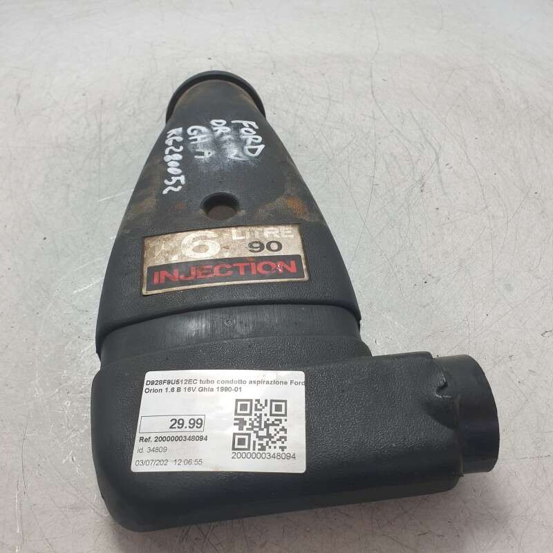D928F9U512EC tubo condotto aspirazione Ford Orion 1.6 B 16V Ghia 1990-01