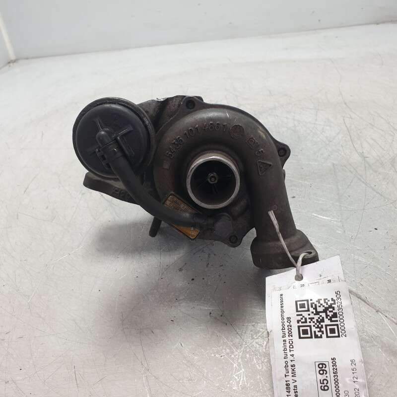 54351014861 Turbo turbina turbocompressore Ford Fiesta V MK5 1.4 TDCI 2002-08