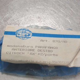 9563073380 modanatura finitura esterna Citroen AX 3P 1986-98 parafango anteriore destro DX in gomma