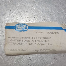 9563073480 modanatura finitura esterna Citroen AX 3P 1986-98 parafango anteriore sinistro SX in gomma
