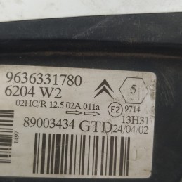 9636331780 Faro fanale proiettore luci frontali ant sx Citroen Saxo II serie 2000-04 ATTENZIONARE FOTO