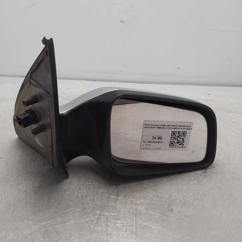 9142142 specchietto retrovisore laterale Opel Astra G 5P 1998-06 ant DX elettrico 5 pin grigio