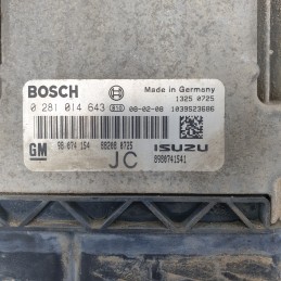 98074154 JC centralina ecu modulo controllo motore Opel Astra H 1.7 CDTI 16V Isuzu 2004-11 Bosch