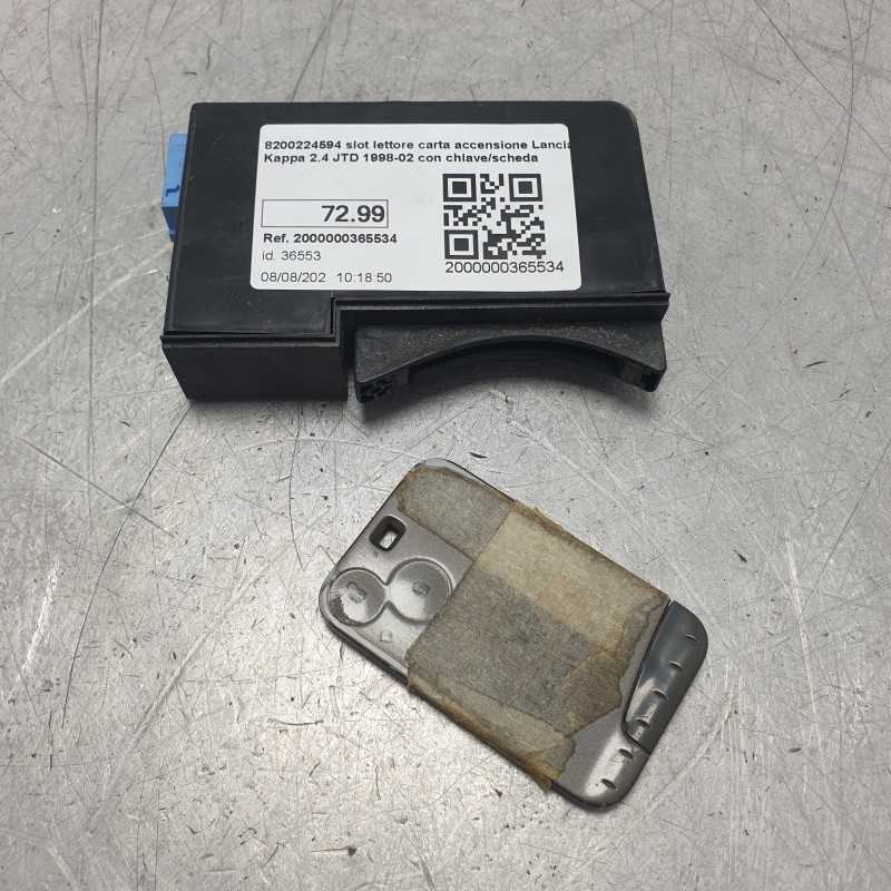 8200224594 slot lettore carta accensione Lancia Kappa 2.4 JTD 1998-02 con chiave/scheda