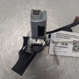4162XT blocchetto bloccasterzo accensione avviamento Peugeot 207 1.4 HDI 50 KW 2011 una chiave dotazione