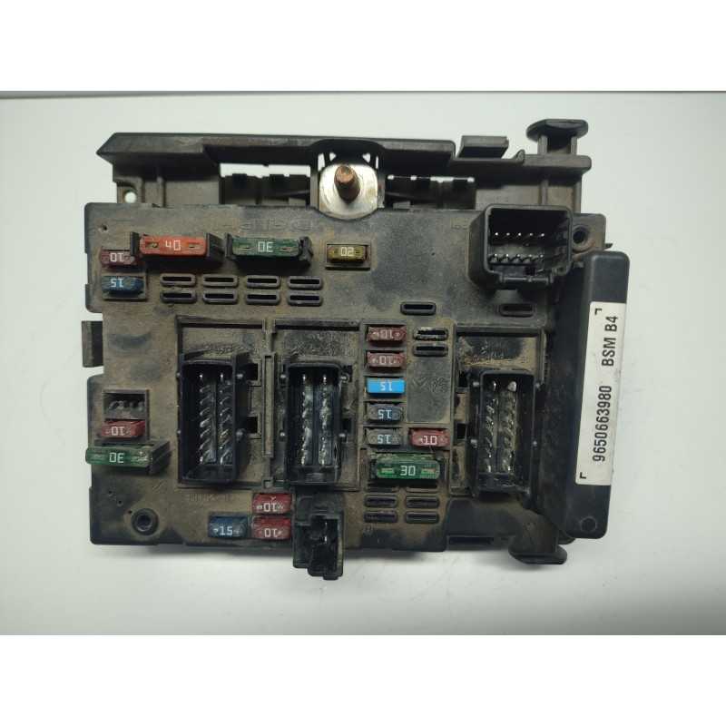 9650663980 CENTRALINA SCATOLA FUSIBILI PEUGEOT 206 1.6 HDI SUPPORTO PLASTICA SPACCATO