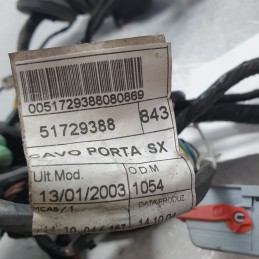 51729388 Cablaggio impianto elettrico portiera ant sx Lancia Ypsilon 843 1.3mtj 2004
