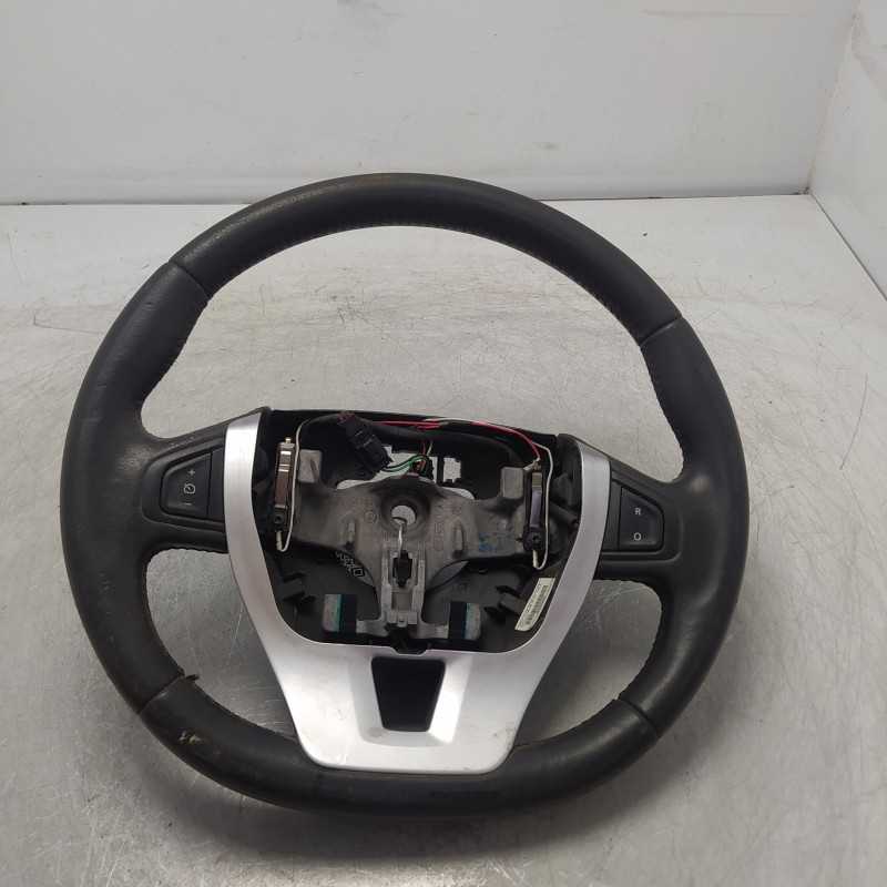 484300005R volante guida sterzo Renault Laguna MK3 2007-15 in pelle leggermente usurato comandi al volante