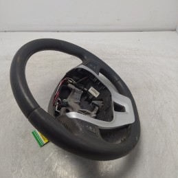 484300005R volante guida sterzo Renault Laguna MK3 2007-15 in pelle leggermente usurato comandi al volante