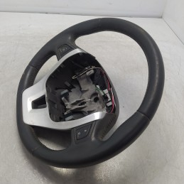 484300005R volante guida sterzo Renault Laguna MK3 2007-15 in pelle leggermente usurato comandi al volante