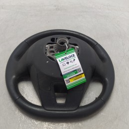 484300005R volante guida sterzo Renault Laguna MK3 2007-15 in pelle leggermente usurato comandi al volante