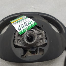 484300005R volante guida sterzo Renault Laguna MK3 2007-15 in pelle leggermente usurato comandi al volante