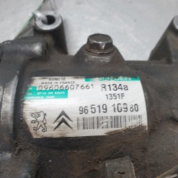 9651910980 Compressore clima a/c aria condizionata Peugeot 207 1.4benz 65kw KFU 2006