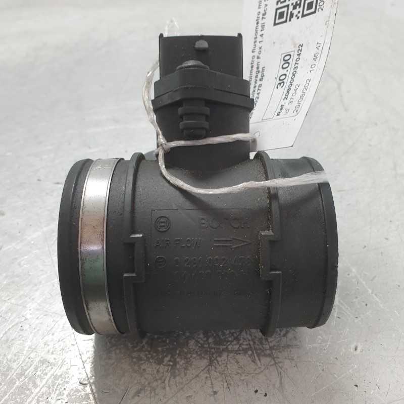 24437502 Debimetro flussometro mis massa d'aria Volkswagen Fox 1.4 tdi 75cv 2005 0281002478 5pin