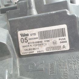 81110-0H050 faro fanale proiettore Citroen C1 2008 anteriore DX destro 2 supporti danneggiati