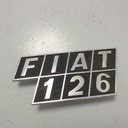 93300822 scritta logo Fiat 126 in metallo 1972-00 fondo magazzino