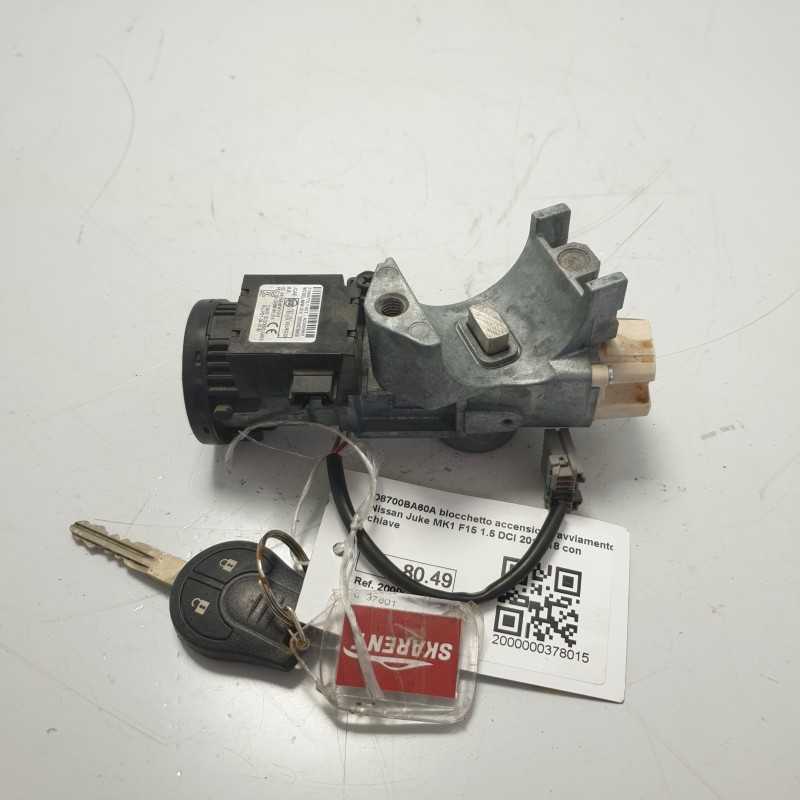 D8700BA60A blocchetto accensione avviamento Nissan Juke MK1 F15 1.5 DCI 2010-18 con chiave