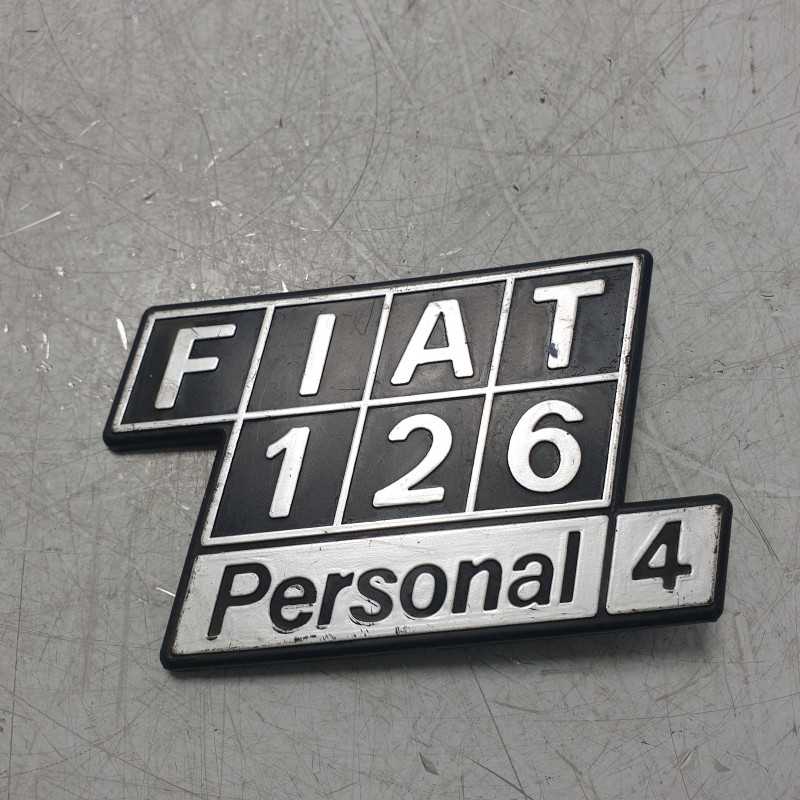 93300822 scritta logo Fiat 126 Personal 4 1972-00 in plastica un piedino rotto fondo magazzino