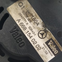 A6681540202 Alternatore 14V 150A Mercedes classe A 170 W168 Valeo 414 1998-2005