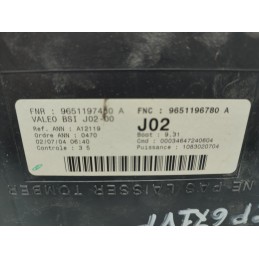CENTRALINA SCATOLA FUSIBILI PEUGEOT 307 2.0 HDI BSI J02-00 9651197480