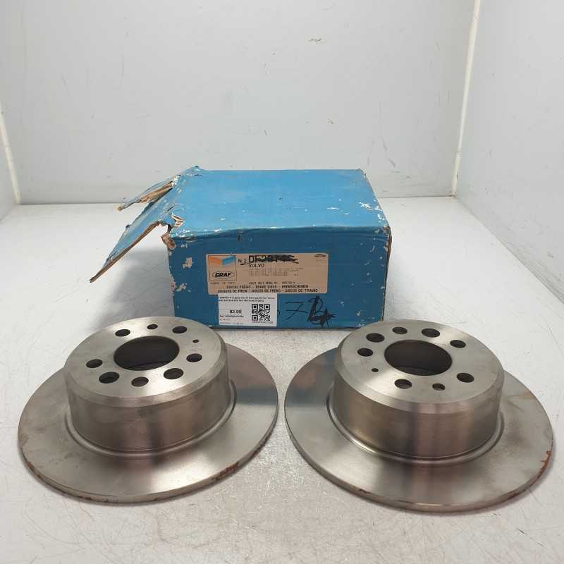 1205782-4 coppia dischi freni posteriori Volvo 240 242 244 245 740 760 Graf DF2874