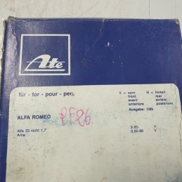 13046070452 Kit 4 pastiglie freno anteriori Alfa Romeo Arna 920 33 905 1.7 1985-86 Atè 15,2 mm