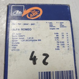 13046030232 Kit 4 pastiglie freno posteriori Alfa Romeo GT Junior Giulia TI 1750 Giulietta Alfetta GTV Spider 1966-83 Atè