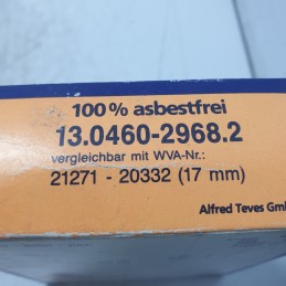 13.0460-2968.2 WVA21271 20332 Kit 4 pastiglie freno ANT Alfa Romeo 33 1.3 1.5 1.4IE ABS 1.7 ABS 1989 17MM