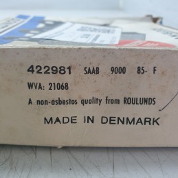 422981 Kit 4 pastiglie freno anteriori Saab 9000 1985-93 Roulunds