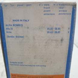 60778279 Kit 4 pastiglie freno anteriori Alfa Romeo 33 905 Arna 920 1983-85 senza spia Atè 15 mm 13046039002 Bendix