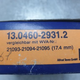 13046029312 Kit 4 pastiglie freno anteriori Lancia Thema MK1 834 2.0 Turbo 1984-88 Fiat Croma 154 17,4 mm