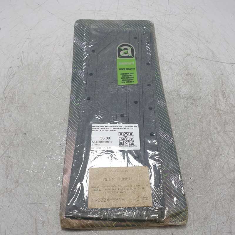 160224-9815 4XPZ Guarnizione coppa olio Alfa Romeo 75 90 164 2.0 Alfetta Giulietta 2.0 td ALFETTA 2.4 TD 1979-92