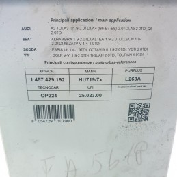 LFT003 filtro olio motore VW Golf V  1.9 2.0 TDI Audi A2 Skoda Fabia MK1 MK2 Ydea
