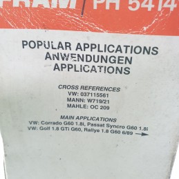 PH5414 FRAM filtro olio motore VW Corrado G60 Passat Syncro Golf GTI