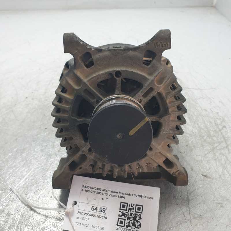 A6401540402 alternatore Mercedes W169 Classe A 180 CDI 2004-13 Valeo 150A