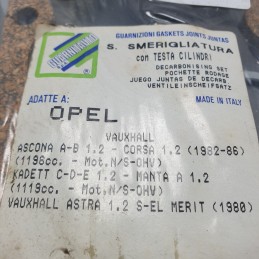 053515-1000 Kit serie guarnizioni motore Opel Ascona A B Corsa A Manta A Kadett C D E 1.2 cod mot N/S OHV