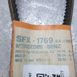 SFX-1769 cinghia dentata trasmissione Mercedes W115 D TD cod mot 117983/9037 puleggia 77,5 1972-80