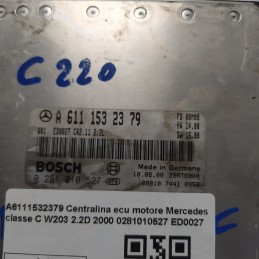 A6111532379 Centralina ecu motore Mercedes classe C W203 2.2D 2000 0281010527 ED0027