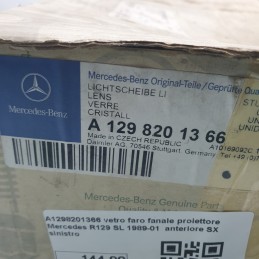 A1298201366 vetro faro fanale proiettore Mercedes R129 SL 1989-01  ant SX 1 GANCIO ROTTO IN DOTAZIONE