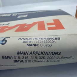 13721256764 filtro aria BMW E12 E21 E28 E30 Serie 3 5 315 316 318 320 518 1974-91 FIAAM FL6462