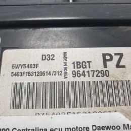 96417290 Centralina ecu motore Daewoo Matiz M200 0.8 benz A08S3 2006