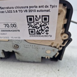 LR019759 Serratura chiusura porta ant dx 7pin Range Rover L322 3.6 TD V8 2010 automat.