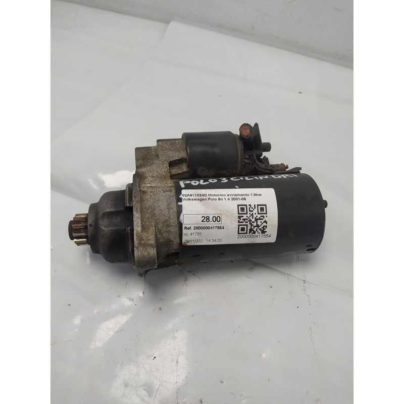 02A911024D Motorino avviamento 1.8kw Volkswagen Polo 9n 1.4 2001-05