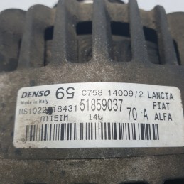 51859037 alternatore Fiat Punto MK3 188 1.2 B 44 KW 2003-11 70A Denso