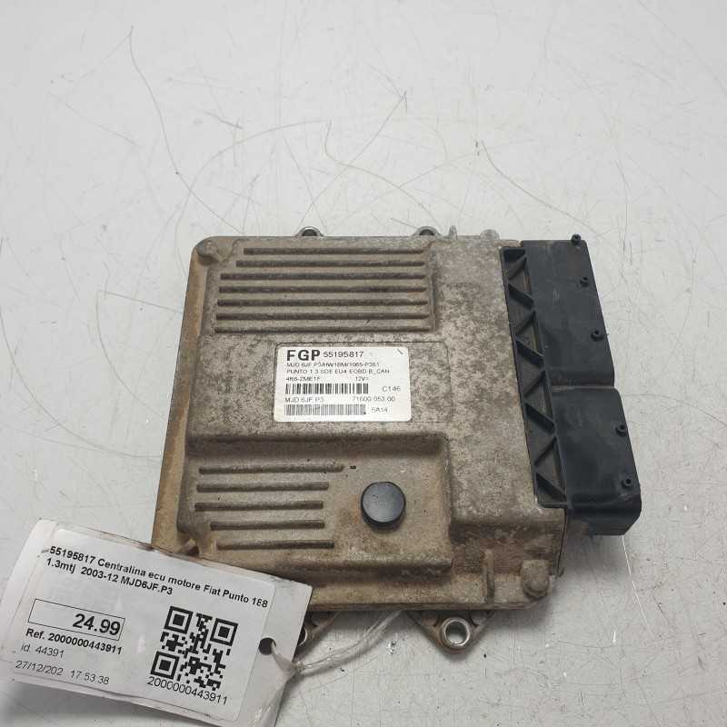 55195817 Centralina ecu motore Fiat Punto 188 1.3mtj 2003-12 MJD6JF.P3