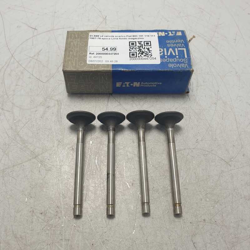 01-599 x4 valvole scarico Fiat 500 101 110 111 1957-76 epoca Livia fondo magazzino