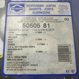 5050581 Guarnizione testata Seat Ibiza 1.4 VW Golf III Polo Caddy 1.4 1.6 1995
