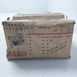 Serie kit x4 pistoni Fiat 600 1955-71 epoca diam 60 mm Asso