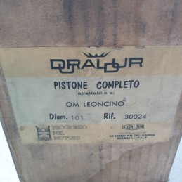 30024 DURALDUR pistone completo di fasce OM LEONCINO 50 55 60 65  diam 101 1950-68